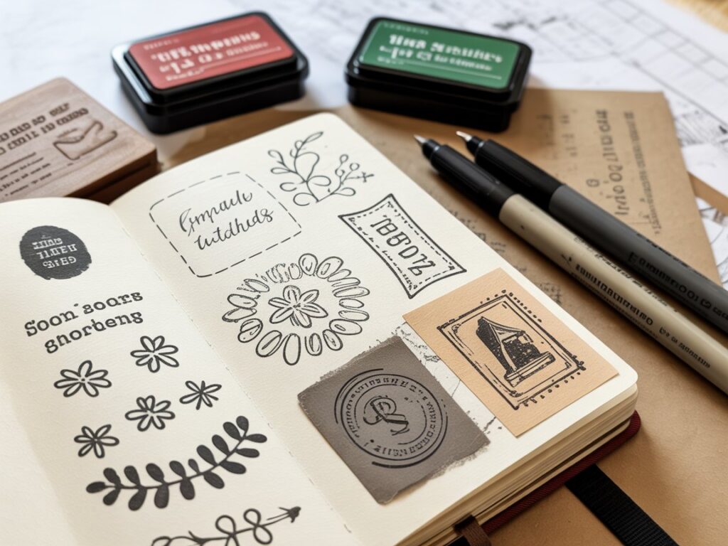 stamping-doodling-journal-pages